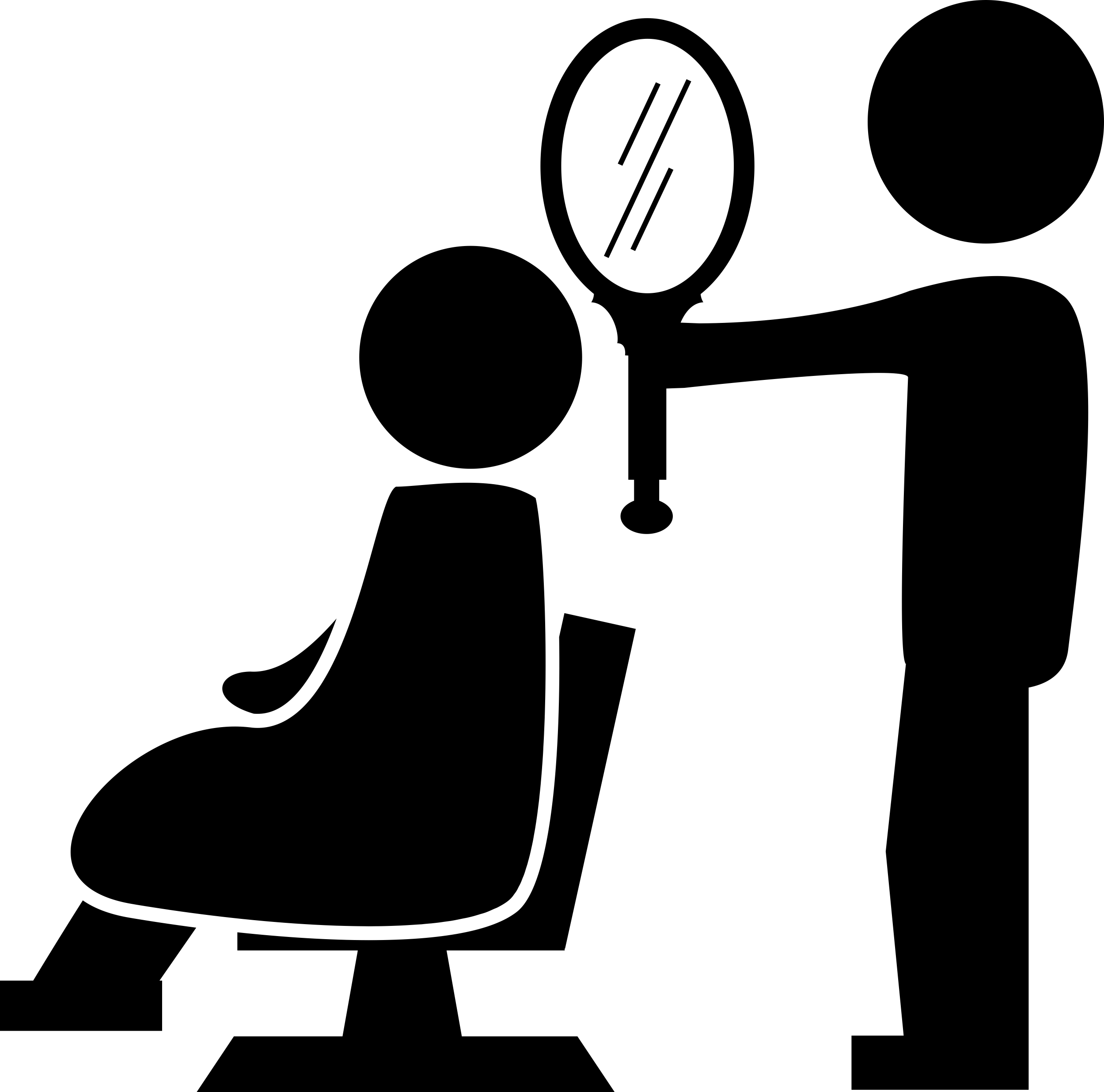 Hairdresser Showing A Mirror To The Client Outline Svg Vector Free Vectors